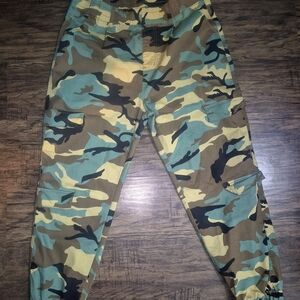 VIP Camo Cargo Ankle Pants in Green, Brown, Black